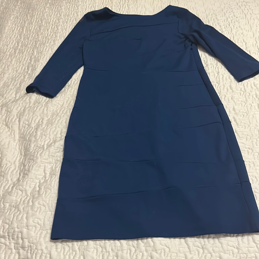 Royal blue seam detail dress 16
